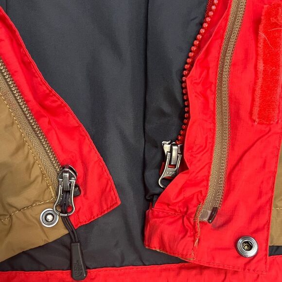 🔥🔥 THE NORTH FACE HyVENT Jacket Hooded Men’s Sz Large - Tan & Reddish Orange - Picture 11 of 16